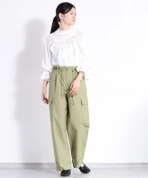 cepo（セポ）の「ピンタックキャンディスリーブブラウス（シャツ/ブラウス・レディース・ブラック/オフホワイト/ベージュ・M）」の21枚目の写真