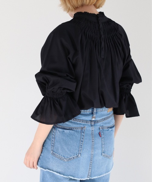 cepo（セポ）の「ピンタックキャンディスリーブブラウス（シャツ/ブラウス・レディース・ブラック/オフホワイト/ベージュ・M）」の16枚目の写真