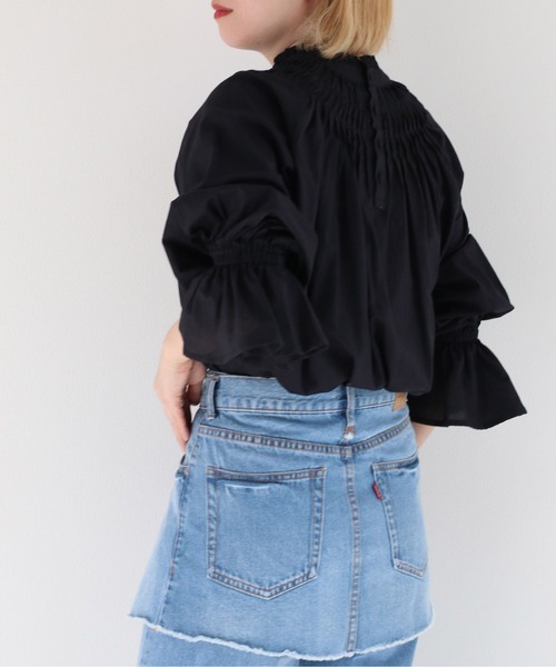 cepo（セポ）の「ピンタックキャンディスリーブブラウス（シャツ/ブラウス・レディース・ブラック/オフホワイト/ベージュ・M）」の17枚目の写真