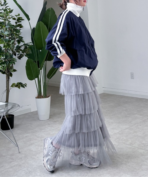 EPIMI E'PIMMY（エピミエピミー）の「ナイロントラックジャケット（その他アウター・レディース・オフホワイト/ネイビー・MEDIUM）」の9枚目の写真