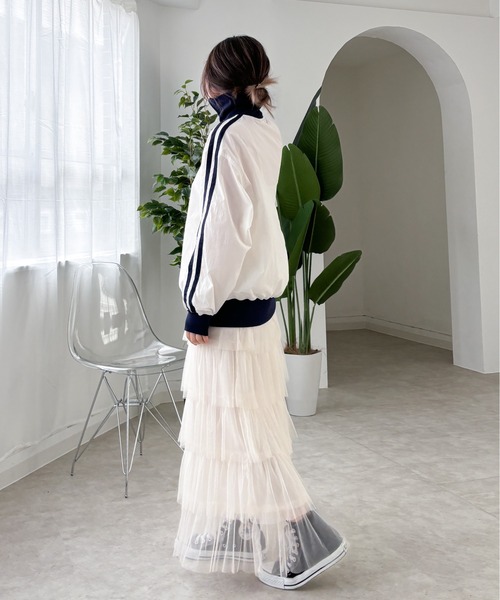 EPIMI E'PIMMY（エピミエピミー）の「ナイロントラックジャケット（その他アウター・レディース・オフホワイト/ネイビー・MEDIUM）」の5枚目の写真