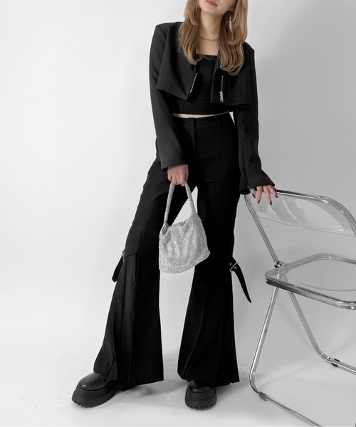 セール】【jiasecond.】フロントジップショートジャケット / アウター