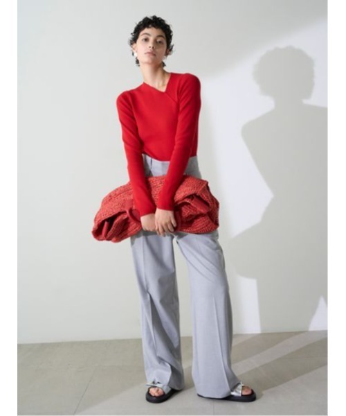 styling/(スタイリング)の「ダブルウエストパンツ(スラックス・レディース・ブラック/グレー/ホワイト・1/0)」の8枚目の写真