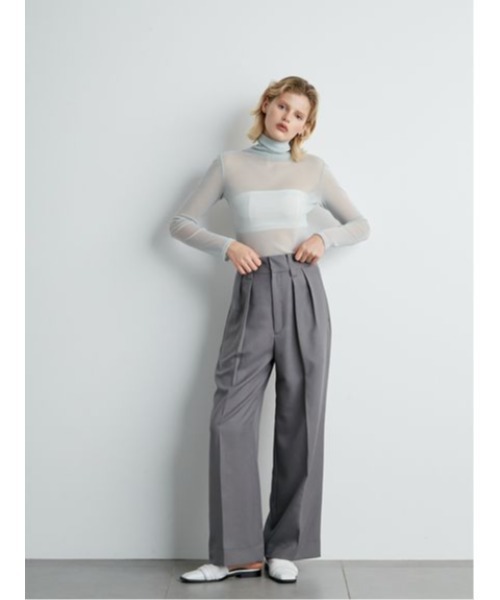 styling/(スタイリング)の「ダブルウエストパンツ(スラックス・レディース・ブラック/グレー/ホワイト・1/0)」の9枚目の写真