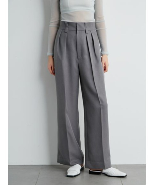 styling/(スタイリング)の「ダブルウエストパンツ(スラックス・レディース・ブラック/グレー/ホワイト・1/0)」の12枚目の写真