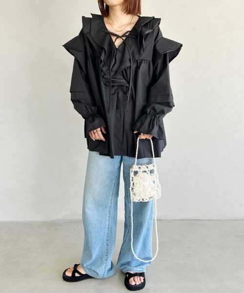 MYMOOD.（マイムード）の「2WAYビーズミニバッグ パーティーバッグ 結婚式お呼ばれオケージョン（ハンドバッグ・レディース・シルバー/アイボリー/ブラック/ブラック系その他・FREE）」の9枚目の写真