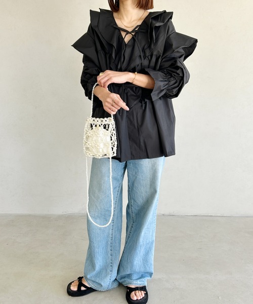 MYMOOD.（マイムード）の「2WAYビーズミニバッグ パーティーバッグ 結婚式お呼ばれオケージョン（ハンドバッグ・レディース・シルバー/アイボリー/ブラック/ブラック系その他・FREE）」の8枚目の写真