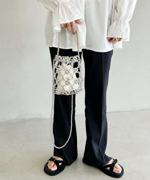 MYMOOD.（マイムード）の「2WAYビーズミニバッグ パーティーバッグ 結婚式お呼ばれオケージョン（ハンドバッグ・レディース・シルバー/アイボリー/ブラック/ブラック系その他・FREE）」の18枚目の写真