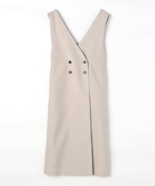 NICOLE white（ニコルホワイト）の「ロングジレワンピース（ワンピース・レディース・ブラック/ベージュ・FREE）」の3枚目の写真