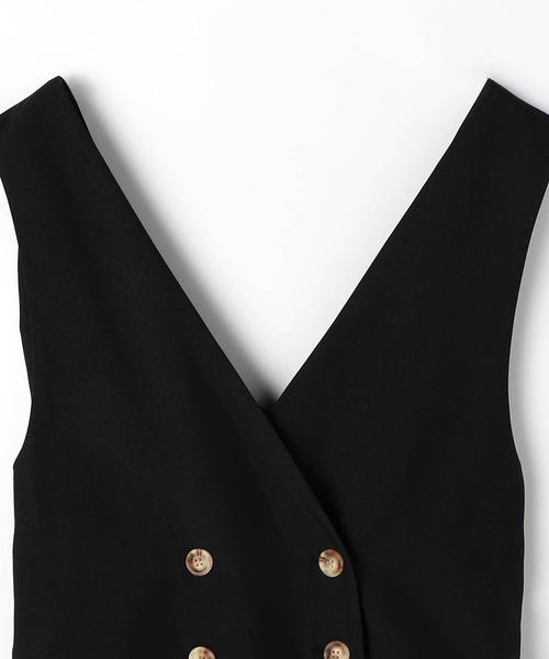 NICOLE white（ニコルホワイト）の「ロングジレワンピース（ワンピース・レディース・ブラック/ベージュ・FREE）」の6枚目の写真