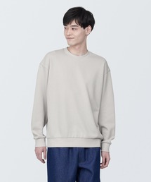 紳士　二重編みクルーネックプルオーバー