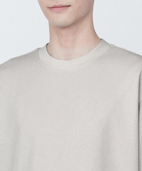 BULL ページ 変則二重編み 無印良品（ムジルシリョウヒン）の「紳士 二重編みクルーネックプル