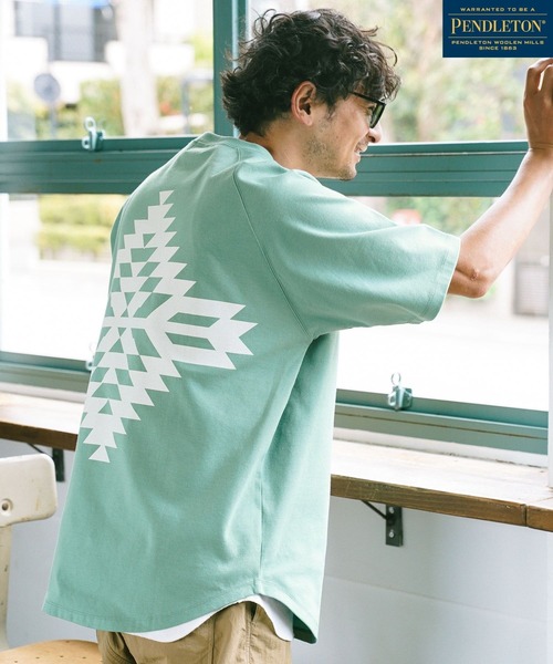 PENDLETON(ペンドルトン)の「【PENDLETON(ペンドルトン)】別注SOLOTEX半袖Tシャツ(Tシャツ/カットソー・メンズ・オフホワイト/グレー/ブルー/グリーン/ダークグレー/ベージュ/チャコール・MEDIUM/LARGE)」の7枚目の写真