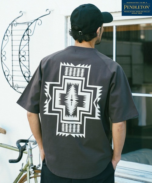 PENDLETON(ペンドルトン)の「【PENDLETON(ペンドルトン)】別注SOLOTEX半袖Tシャツ(Tシャツ/カットソー・メンズ・オフホワイト/グレー/ブルー/グリーン/ダークグレー/ベージュ/チャコール・MEDIUM/LARGE)」の4枚目の写真
