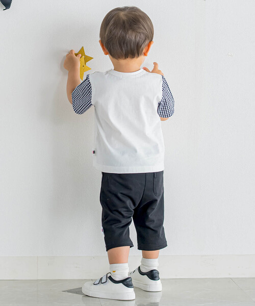 birthday party(バースデイパーティー)の「6分丈コットンインレイパンツ(80~110cm)(その他パンツ・キッズ・ブラック・90cm/110cm/100cm/80cm)」の3枚目の写真