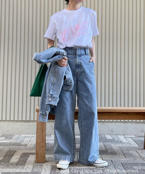 GOOD ROCK SPEED（グッドロックスピード）の「【GOOD ROCK SPEED/グッドロックスピード】NYC プリント半袖Tシャツ（Tシャツ/カットソー・レディース・オフホワイト・FREE）」の4枚目の写真