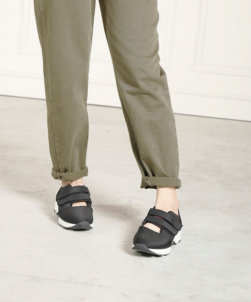 ALL BLACK(オールブラック)の「ダブルベルト厚底スニーカー(スニーカー・レディース・ブラック・38/37/36/39/35)」の6枚目の写真