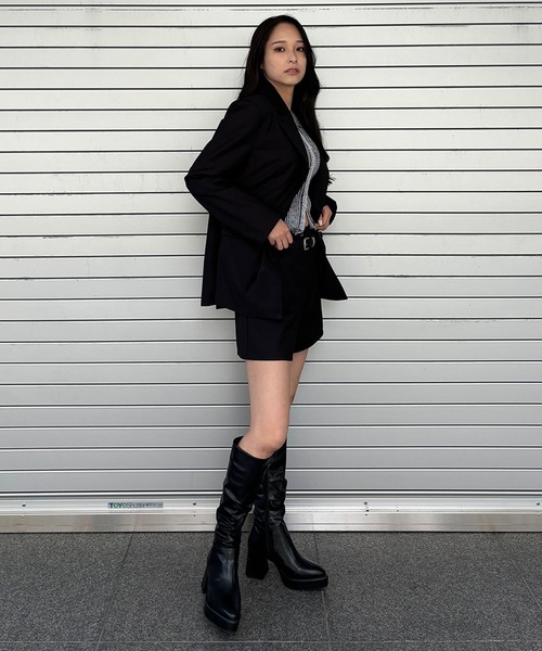 ENVYM(アンビー)の「ハイウェストショートパンツ(その他パンツ・レディース・ブラック/ピンク・SMALL/MEDIUM)」の5枚目の写真