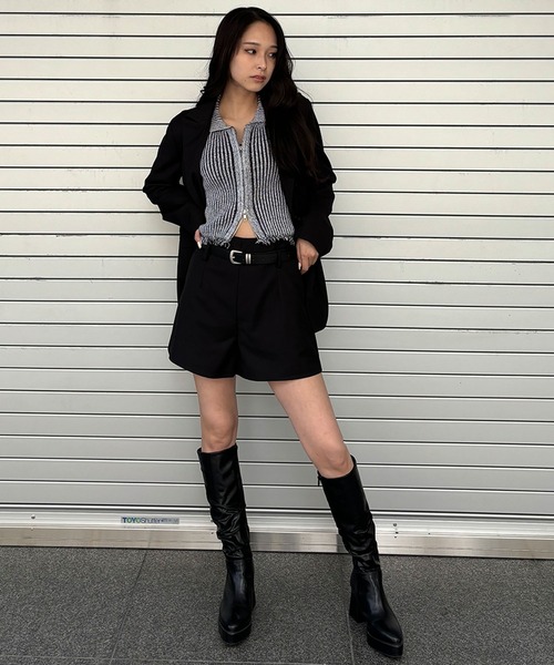 ENVYM(アンビー)の「ハイウェストショートパンツ(その他パンツ・レディース・ブラック/ピンク・SMALL/MEDIUM)」の6枚目の写真