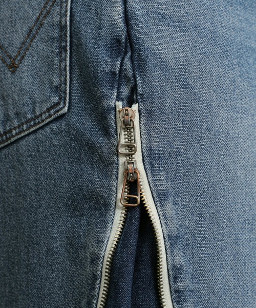 Wrangler（ラングラー）の「Wrangler/ラングラー リメイクサイドジップフレアージーンズ【ユニセックス】（デニムパンツ・レディース・ダークインディゴブルー/ブラック系その他・X-SMALL/SMALL/LARGE/MEDIUM/X-LARGE）」の11枚目の写真