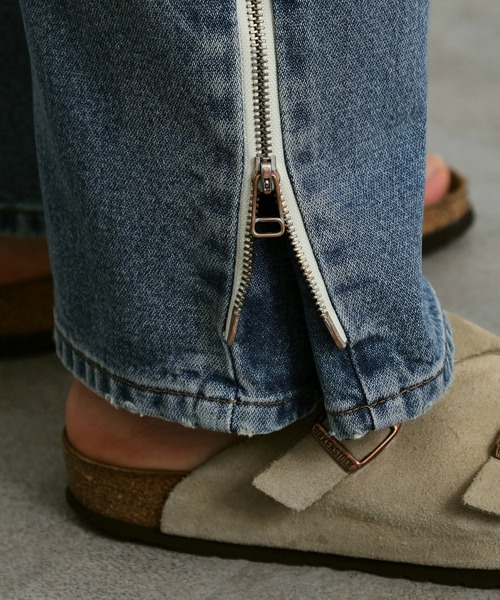 Wrangler（ラングラー）の「Wrangler/ラングラー リメイクサイドジップフレアージーンズ【ユニセックス】（デニムパンツ・レディース・ダークインディゴブルー/ブラック系その他・X-SMALL/SMALL/LARGE/MEDIUM/X-LARGE）」の12枚目の写真