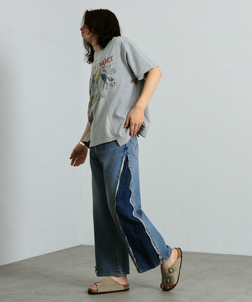 CHANGES×ラングラー リメイクパンツ size FREE セール】Wrangler/ラングラー リメイクサイドジップフレアー