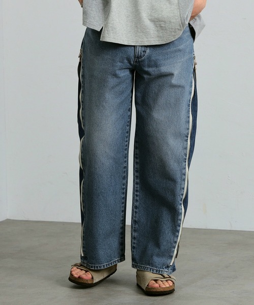 Wrangler（ラングラー）の「Wrangler/ラングラー リメイクサイドジップフレアージーンズ【ユニセックス】（デニムパンツ・レディース・ダークインディゴブルー/ブラック系その他・X-SMALL/SMALL/LARGE/MEDIUM/X-LARGE）」の17枚目の写真