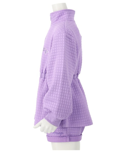 ANAP kids(アナップキッズ)の「ぽこぽこハーフジップ+ショートパンツセット(スウェット・キッズ・サックスブルー/ラベンダー・110cm/120cm/130cm)」の9枚目の写真