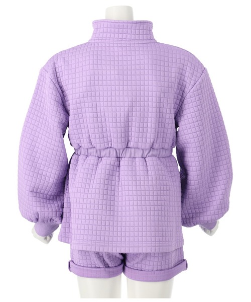 ANAP kids(アナップキッズ)の「ぽこぽこハーフジップ+ショートパンツセット(スウェット・キッズ・サックスブルー/ラベンダー・110cm/120cm/130cm)」の10枚目の写真