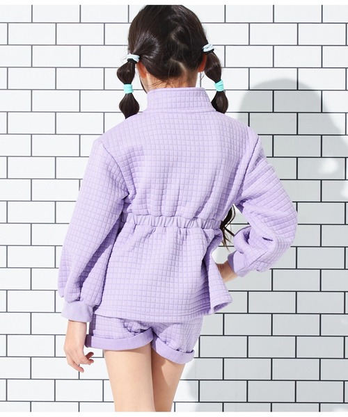 ANAP kids(アナップキッズ)の「ぽこぽこハーフジップ+ショートパンツセット(スウェット・キッズ・サックスブルー/ラベンダー・110cm/120cm/130cm)」の19枚目の写真