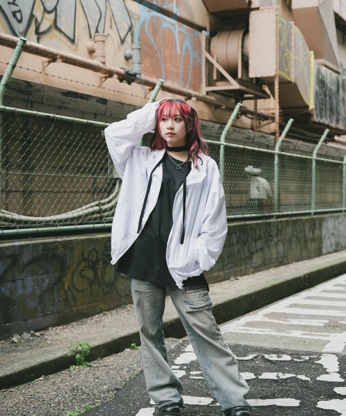 DEVICE（デバイス）の「マウンテンパーカー風 ラッシュガード アウトドア ノームコア トップス（ラッシュガード・レディース・ホワイト/ブラック/グレー・FREE）」の17枚目の写真