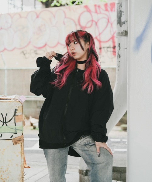 DEVICE（デバイス）の「マウンテンパーカー風 ラッシュガード アウトドア ノームコア トップス（ラッシュガード・レディース・ホワイト/ブラック/グレー・FREE）」の6枚目の写真