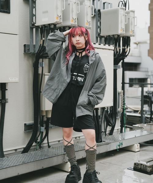 DEVICE（デバイス）の「マウンテンパーカー風 ラッシュガード アウトドア ノームコア トップス（ラッシュガード・レディース・ホワイト/ブラック/グレー・FREE）」の12枚目の写真