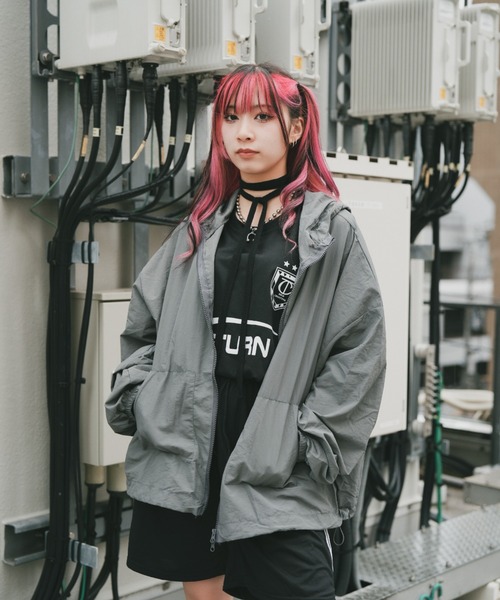 DEVICE（デバイス）の「マウンテンパーカー風 ラッシュガード アウトドア ノームコア トップス（ラッシュガード・レディース・ホワイト/ブラック/グレー・FREE）」の10枚目の写真