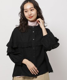 niko and... | リネンリヨセルフリルドロストブラウス(シャツ/ブラウス)