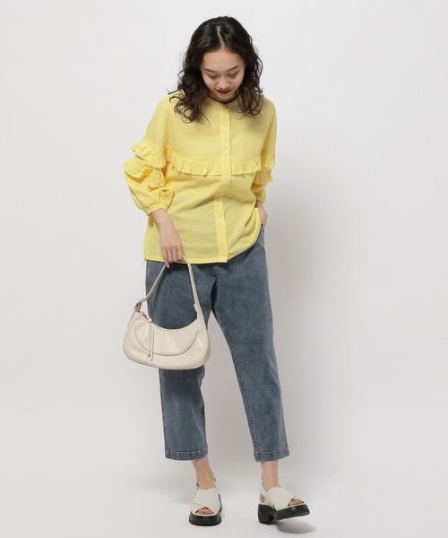 niko and...(ニコアンド)の「リネンリヨセルフリルドロストブラウス(シャツ/ブラウス・レディース・ブラック/アイボリー/ピンク/ラベンダー/イエロー・LARGE/MEDIUM)」の21枚目の写真