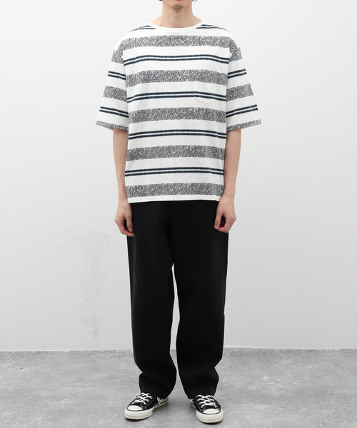 The DUFFER of ST.GEORGE(ザダファーオブセントジョージ)の「【The DUFFER N NEPHEWS】CRABBIE ジャカードS/S(Tシャツ/カットソー・メンズ・ホワイト×ホワイト・MEDIUM/LARGE)」の14枚目の写真