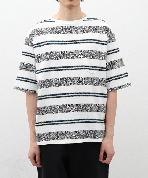 The DUFFER of ST.GEORGE(ザダファーオブセントジョージ)の「【The DUFFER N NEPHEWS】CRABBIE ジャカードS/S(Tシャツ/カットソー・メンズ・ホワイト×ホワイト・MEDIUM/LARGE)」の13枚目の写真