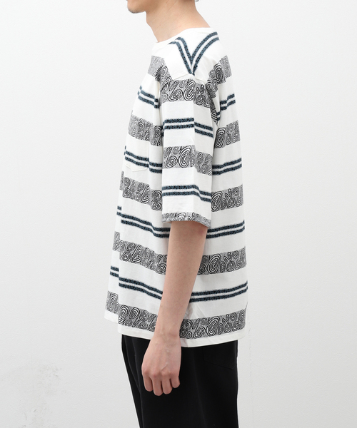 The DUFFER of ST.GEORGE(ザダファーオブセントジョージ)の「【The DUFFER N NEPHEWS】CRABBIE ジャカードS/S(Tシャツ/カットソー・メンズ・ホワイト×ホワイト・MEDIUM/LARGE)」の12枚目の写真