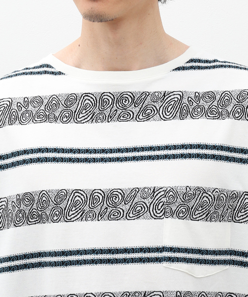 The DUFFER of ST.GEORGE(ザダファーオブセントジョージ)の「【The DUFFER N NEPHEWS】CRABBIE ジャカードS/S(Tシャツ/カットソー・メンズ・ホワイト×ホワイト・MEDIUM/LARGE)」の10枚目の写真