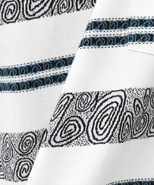 The DUFFER of ST.GEORGE(ザダファーオブセントジョージ)の「【The DUFFER N NEPHEWS】CRABBIE ジャカードS/S(Tシャツ/カットソー・メンズ・ホワイト×ホワイト・MEDIUM/LARGE)」の2枚目の写真