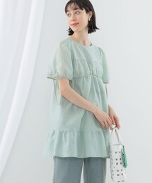 Ray BEAMS | Ray BEAMS / パフスリーブ ティアード ミニ ワンピース(ワンピース)