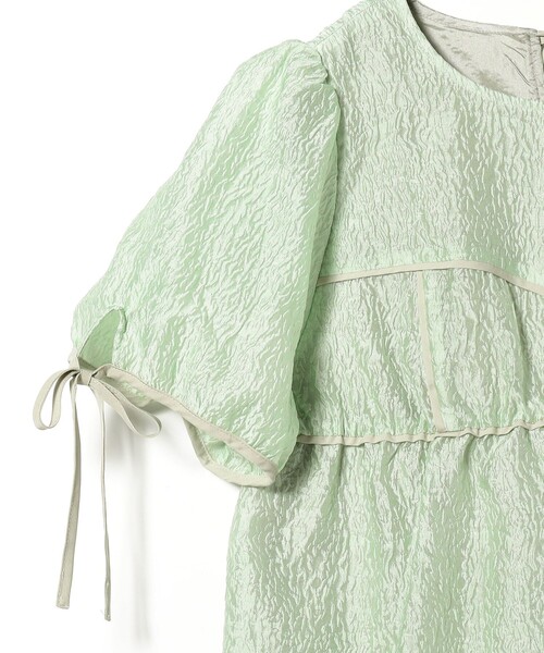 Ray BEAMS（レイビームス）の「Ray BEAMS / パフスリーブ ティアード ミニ ワンピース（ワンピース・レディース・ブラック/ミント・1/0）」の21枚目の写真