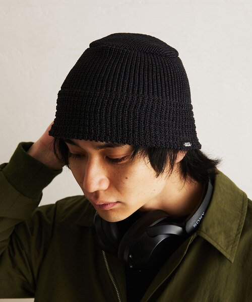 RACAL（ラカル）の「【RACAL / ラカル】417別注 Japanese Paper Knit Bucket Hat（ニットキャップ/ビーニー・メンズ・チャコールグレー/ベージュ/ブラック/サックスブルー・FREE）」の2枚目の写真