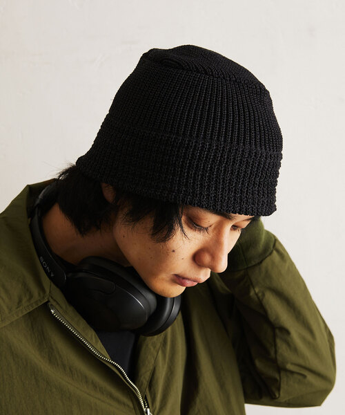 RACAL（ラカル）の「【RACAL / ラカル】417別注 Japanese Paper Knit Bucket Hat（ニットキャップ/ビーニー・メンズ・チャコールグレー/ベージュ/ブラック/サックスブルー・FREE）」の19枚目の写真