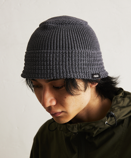 RACAL（ラカル）の「【RACAL / ラカル】417別注 Japanese Paper Knit Bucket Hat（ニットキャップ/ビーニー・メンズ・チャコールグレー/ベージュ/ブラック/サックスブルー・FREE）」の21枚目の写真