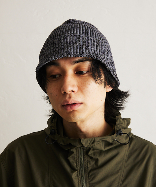 RACAL（ラカル）の「【RACAL / ラカル】417別注 Japanese Paper Knit Bucket Hat（ニットキャップ/ビーニー・メンズ・チャコールグレー/ベージュ/ブラック/サックスブルー・FREE）」の12枚目の写真