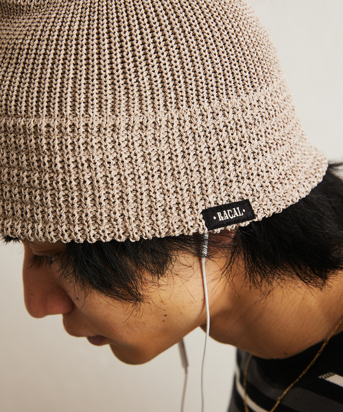 RACAL（ラカル）の「【RACAL / ラカル】417別注 Japanese Paper Knit Bucket Hat（ニットキャップ/ビーニー・メンズ・チャコールグレー/ベージュ/ブラック/サックスブルー・FREE）」の17枚目の写真