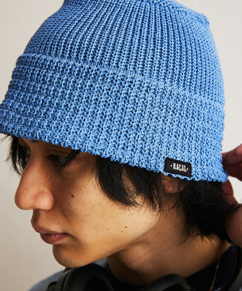 RACAL（ラカル）の「【RACAL / ラカル】417別注 Japanese Paper Knit Bucket Hat（ニットキャップ/ビーニー・メンズ・チャコールグレー/ベージュ/ブラック/サックスブルー・FREE）」の5枚目の写真