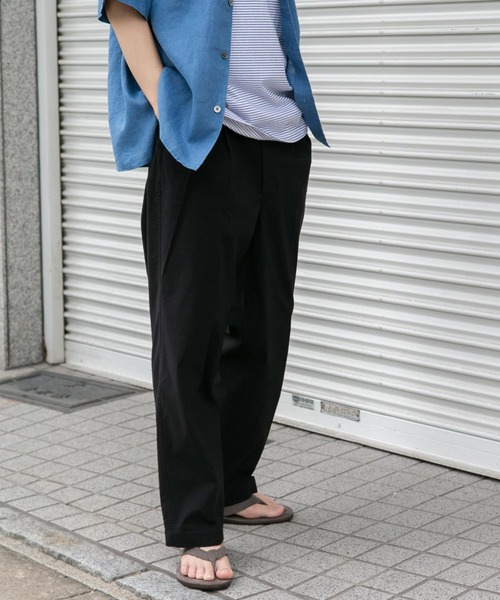 FORK&SPOON（フォークアンドスプーン）の「FORK&SPOON　idealstretchリネンブレンドパンツ（その他パンツ・メンズ・ブルー系その他/ブラック/オリーブ・4/5）」の5枚目の写真